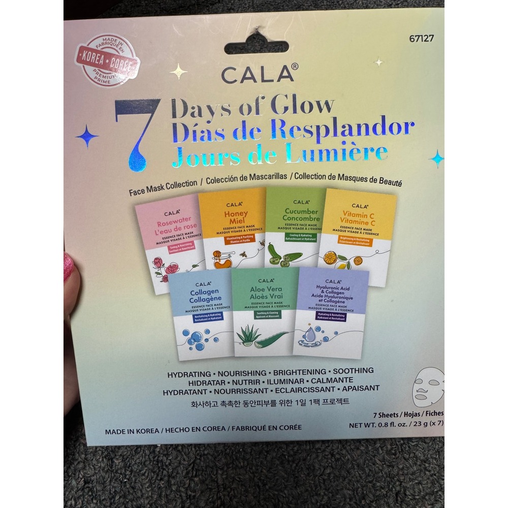 CALA 7 Days of Glow Face Mask Collection 7 Sheets Korean Skincare Set 67127